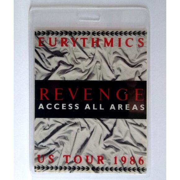 Eurythmics Revenge Backstage Pass Original 1986 New Wave Synth-Pop Electronic - Picture 1 of 2